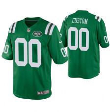 New York Jets Green Color Rush Legend Customized Jersey